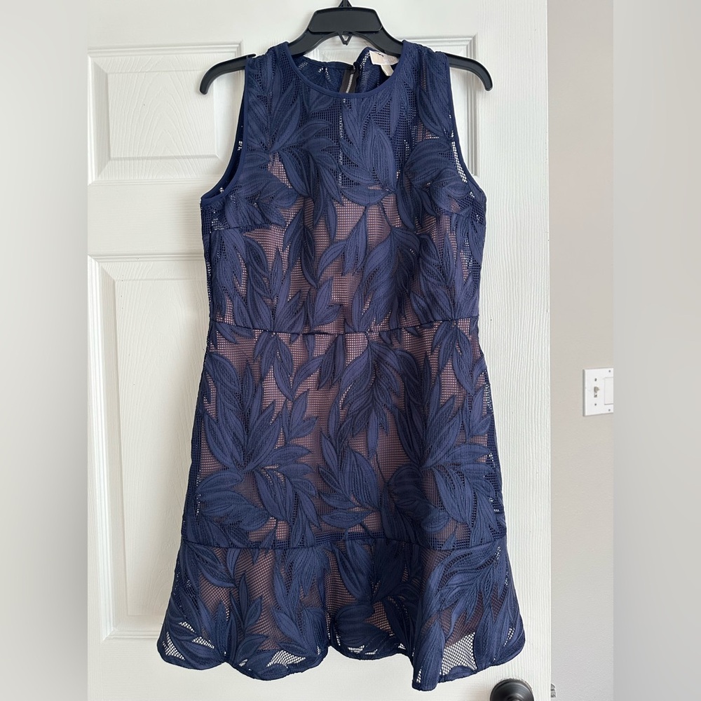 Blue Medium Floral Lace Michael Kors Dress. 30inch Waist